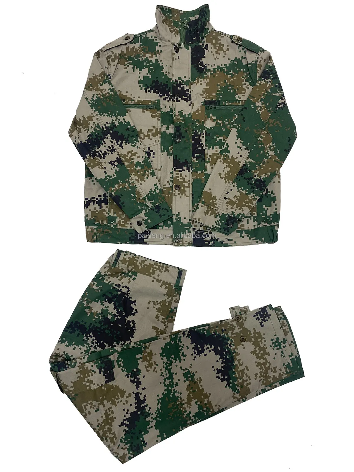 Fashion Trends Pattern Customized Camouflage Uniformes Pants Jacket Two Piece Set Training Tactical Suit