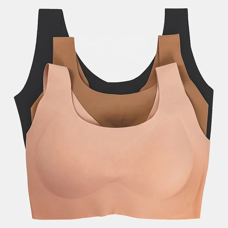 Hot Sale Wholesale Breathable Seamless Lingerie Women Wireless Soft Nylon Thin Full Cup Size Bra Women Sleep Bra