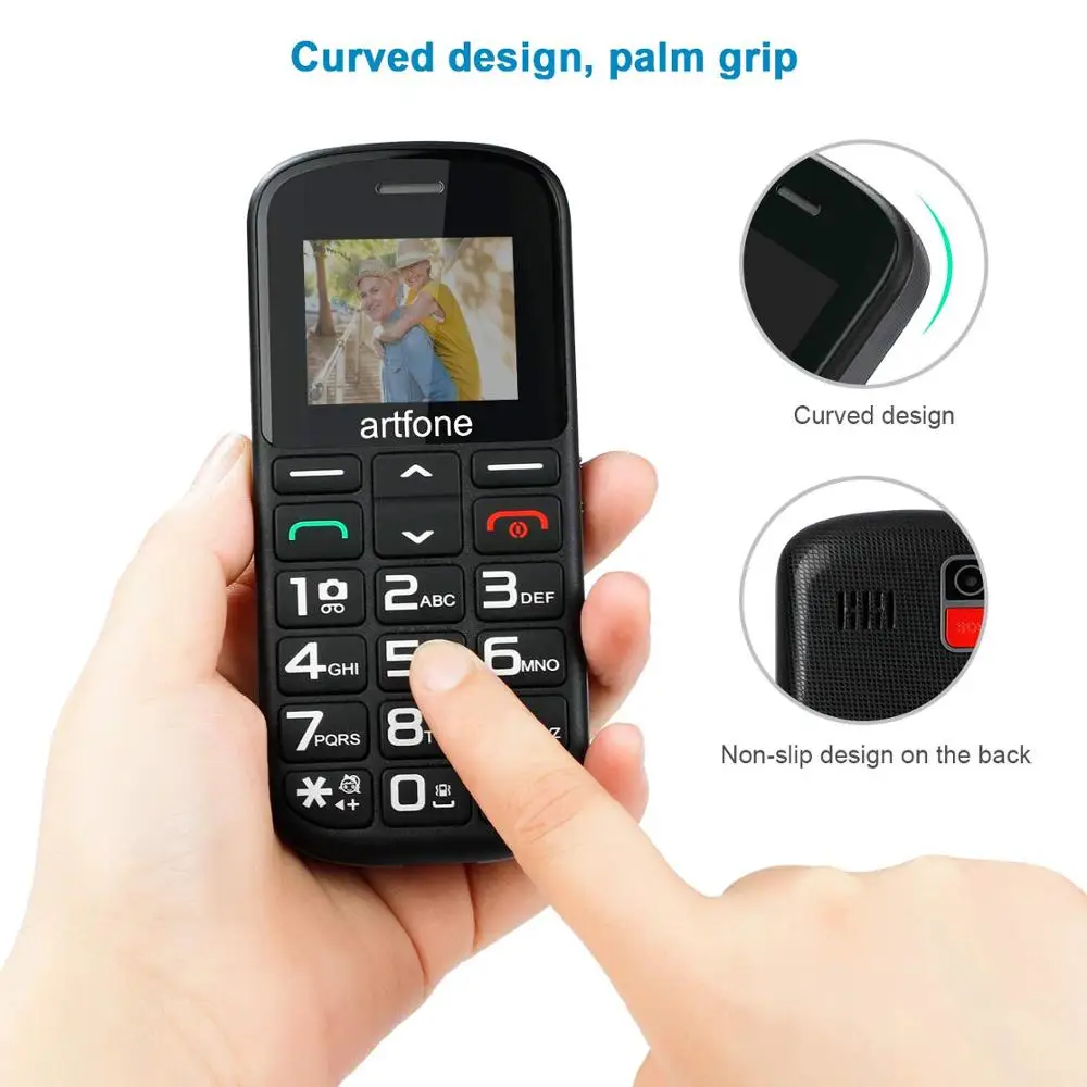 Artfone CS182 Big Button Mobile Phone, Senior Unlocked Mobile Phone with Dock and 1400mAh Battery.