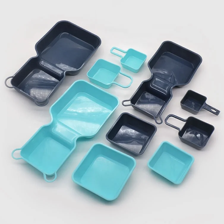 kingforce 10 pieces modular plastic food tray serving set outdoor cooking fast food trays