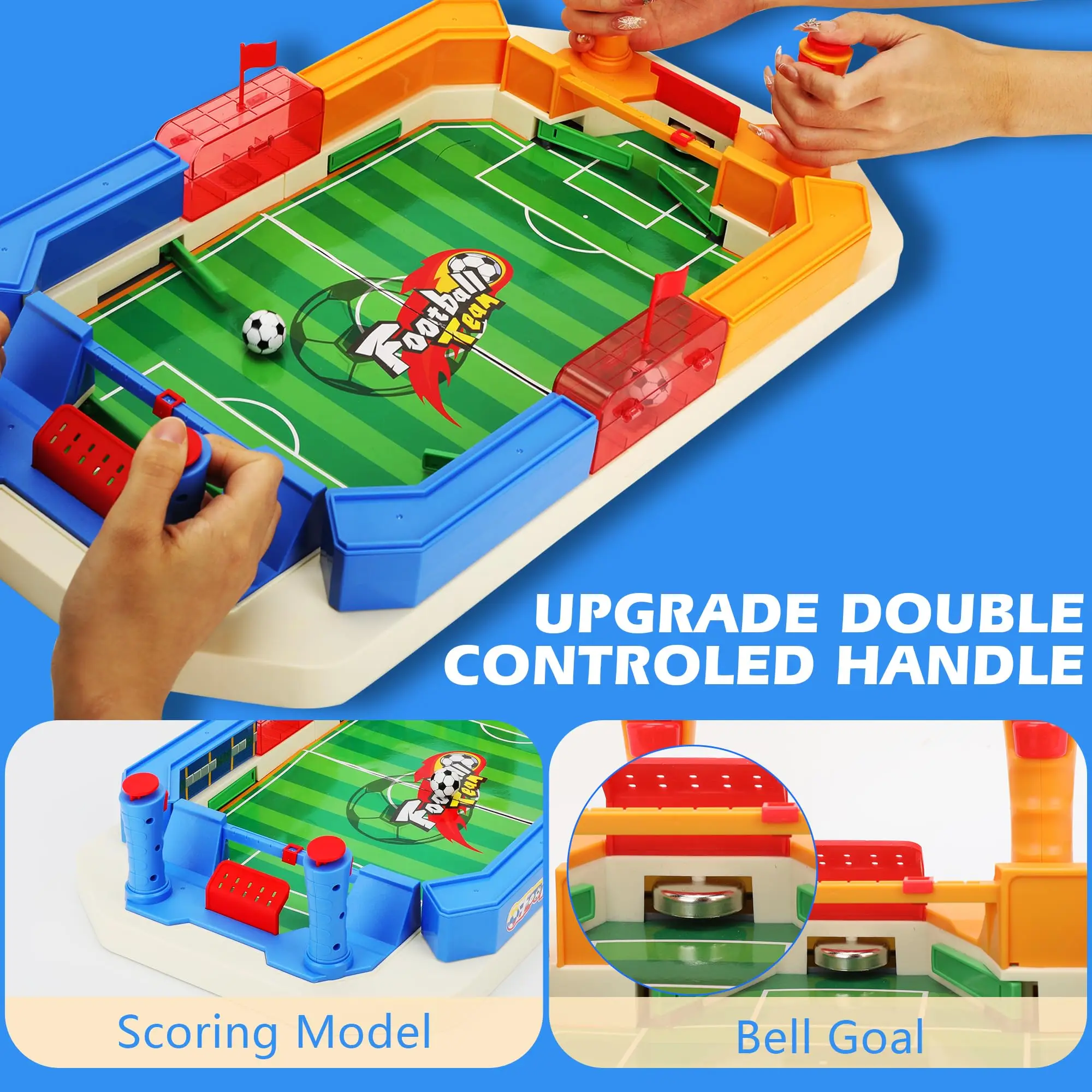 Mini Foosball Table Games for Kids 2024 Fun Tabletop Football Soccer Pinball for Indoor Game Room Family Party Night Travel Days