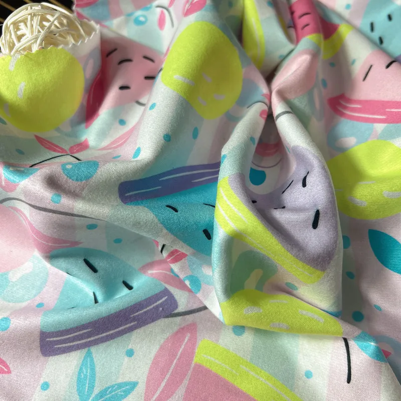 Manufacturer On Sale DBP Baby Dress Custom  Double Brushed Poly Printed Fabric