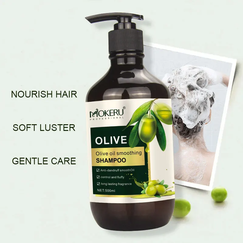MOKERU Natural Extract Olive Hair Shampoo For Hair Care Use Strengthen Professional Salon Moisturizing Daily Cleaning Shampoo