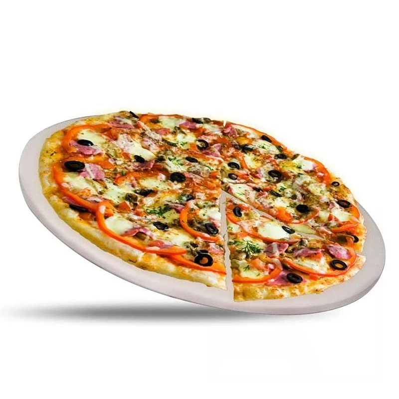 Amazon Hot Sale Thermal Resistant Italian Pizza Stone 13inches Round Cordierite Pizza Oven Stone for Baking Crisp Crust Pizza