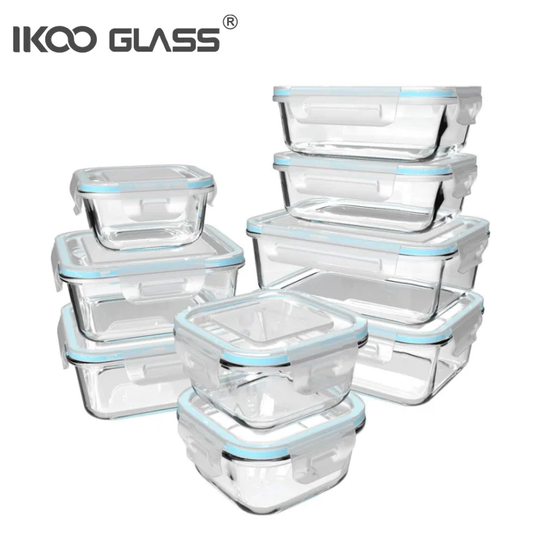 18 Piece Glass Food Storage Containers with Lids Glass Meal Prep Containers Glass Containers for Food Storage with Lids