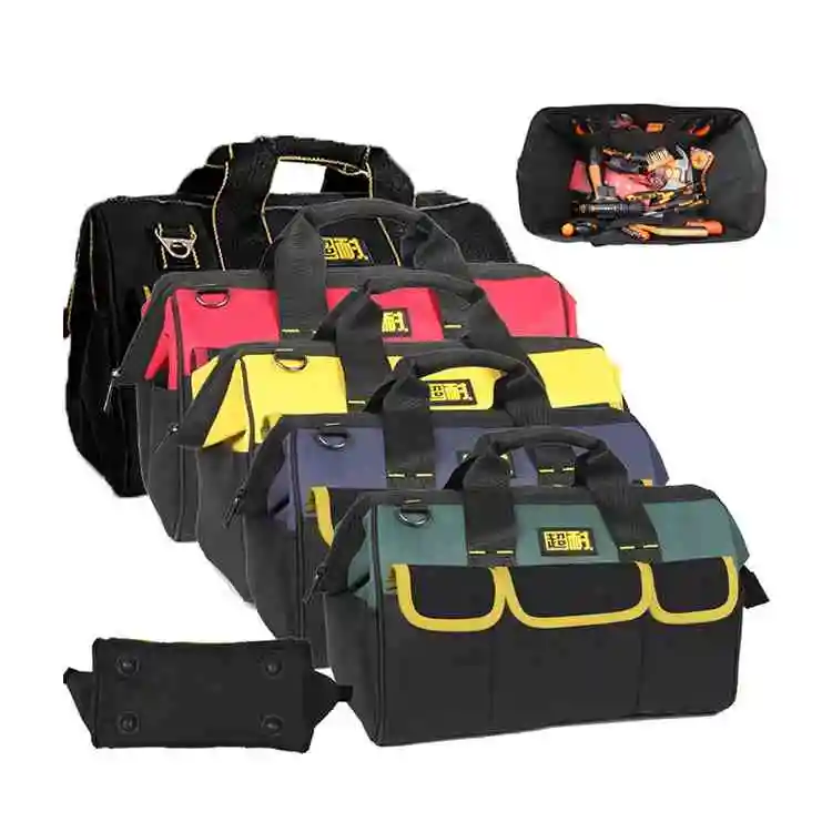 Electrician Tool Duffel Multi-pockets Portable Oxford Heavy Duty Contractor Storage Hardware Tool Bag