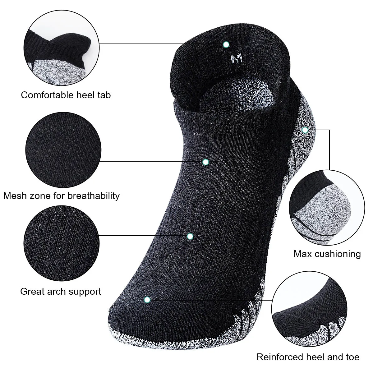 2022 Amazon/Прямая поставка, мужские хлопковые спортивные носки до щиколотки с низким вырезом, спортивные носки