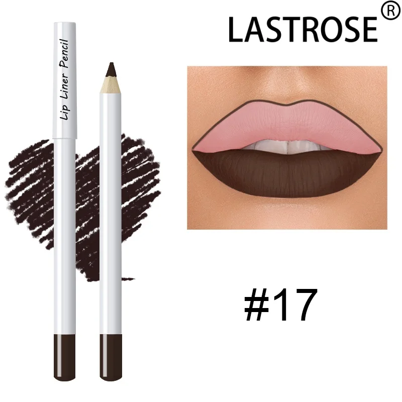 Waterproof White Lip Liners Brown Vegan Pencils Private Label Cream Nude Lip Liner With 22 Colors for Stock
