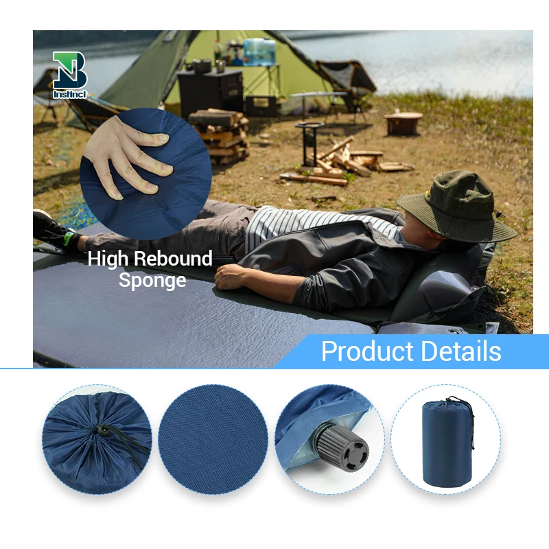 Adult Inflatable Sleeping Mat Air Bed Self Inflating Camping Mattress Single Size Outdoor