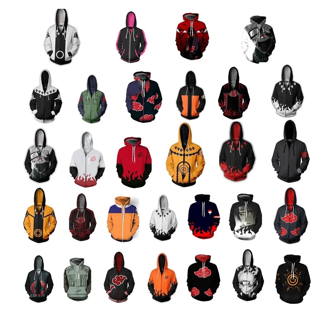 3D Printed Sweater Zipper Cardigan Hoodie Coat Anime COSPLAY Clothing