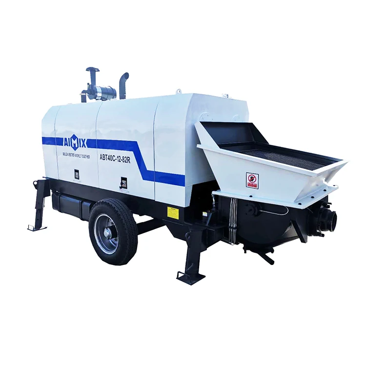 AIMIX ABTC-40 diesel over hydraulic concrete trailer pumps high capacity concrete pump