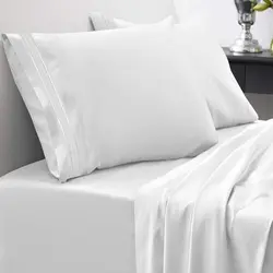 1800 thread count 100% brushed microfiber fabric bed sheets sets embroidery
