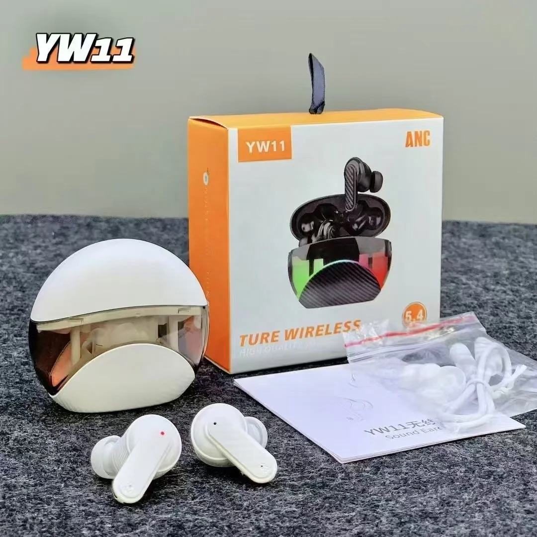 2025 New TWS YW11 ANC Noise-cancelling Low Latency Stereo Gaming ENC HIFI Wireless Earphone yw11 Sport Headphones
