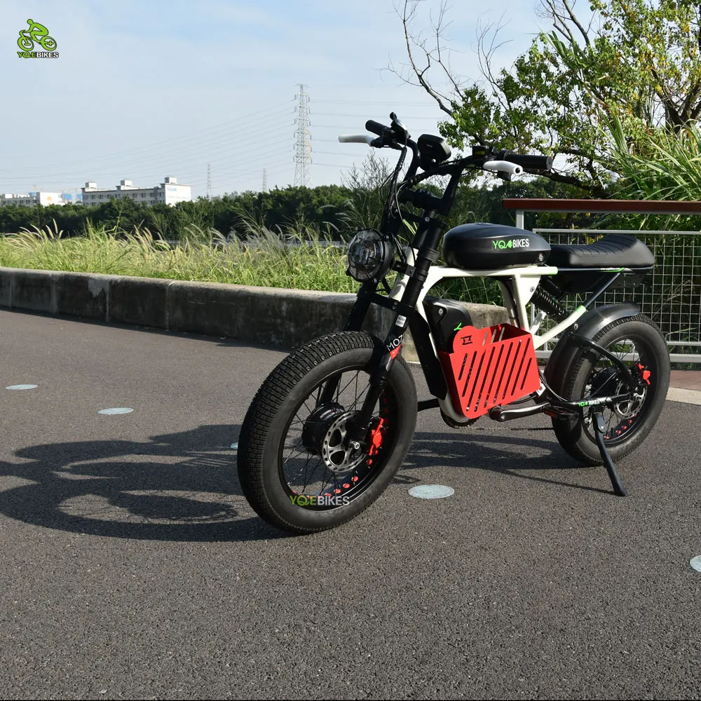 YQEBIKES Free Shipping Super Suspension Inverted Fork 3000W 40Ah Dual Drive Double Battery Fat City Mountain MTB E Bike Bicycle