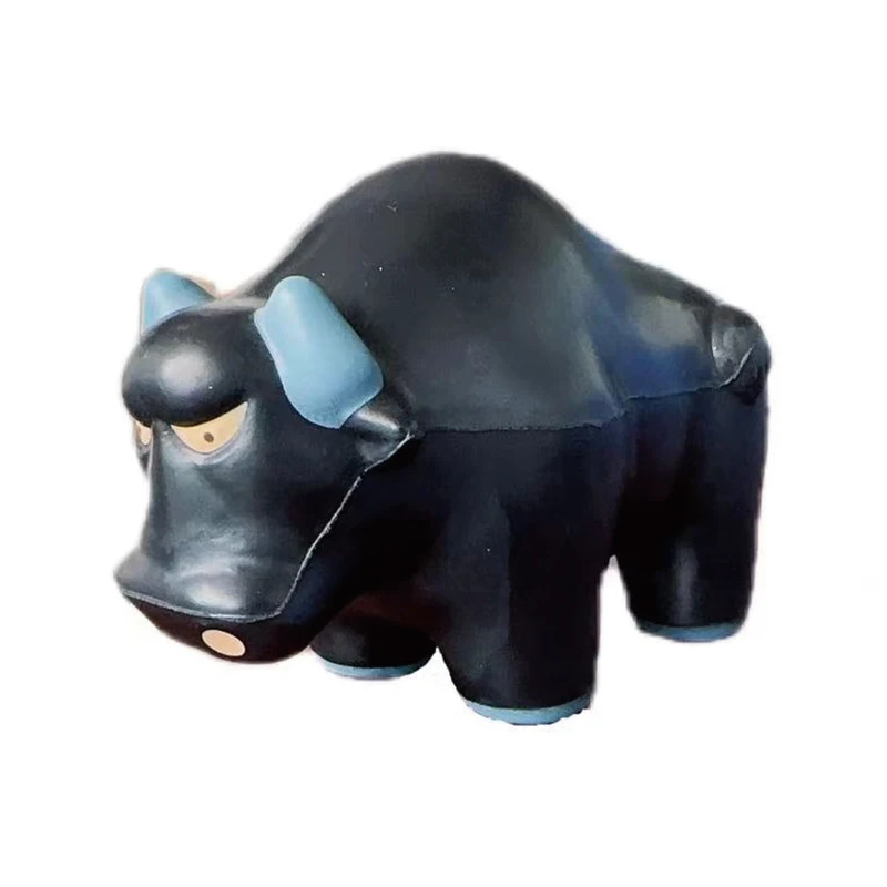 High Density Promotional Customized LOGO PU Foam Wall Street Bull Cow Shaped Anti Stress Ball Squeeze Ball