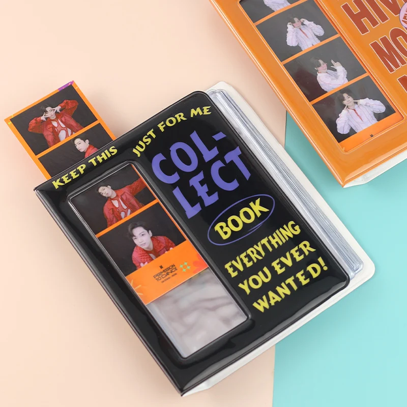 4 Cut Collect Book PVC Photo Album for 2*6 Inch Photos/idol Card/postcard/bookmark