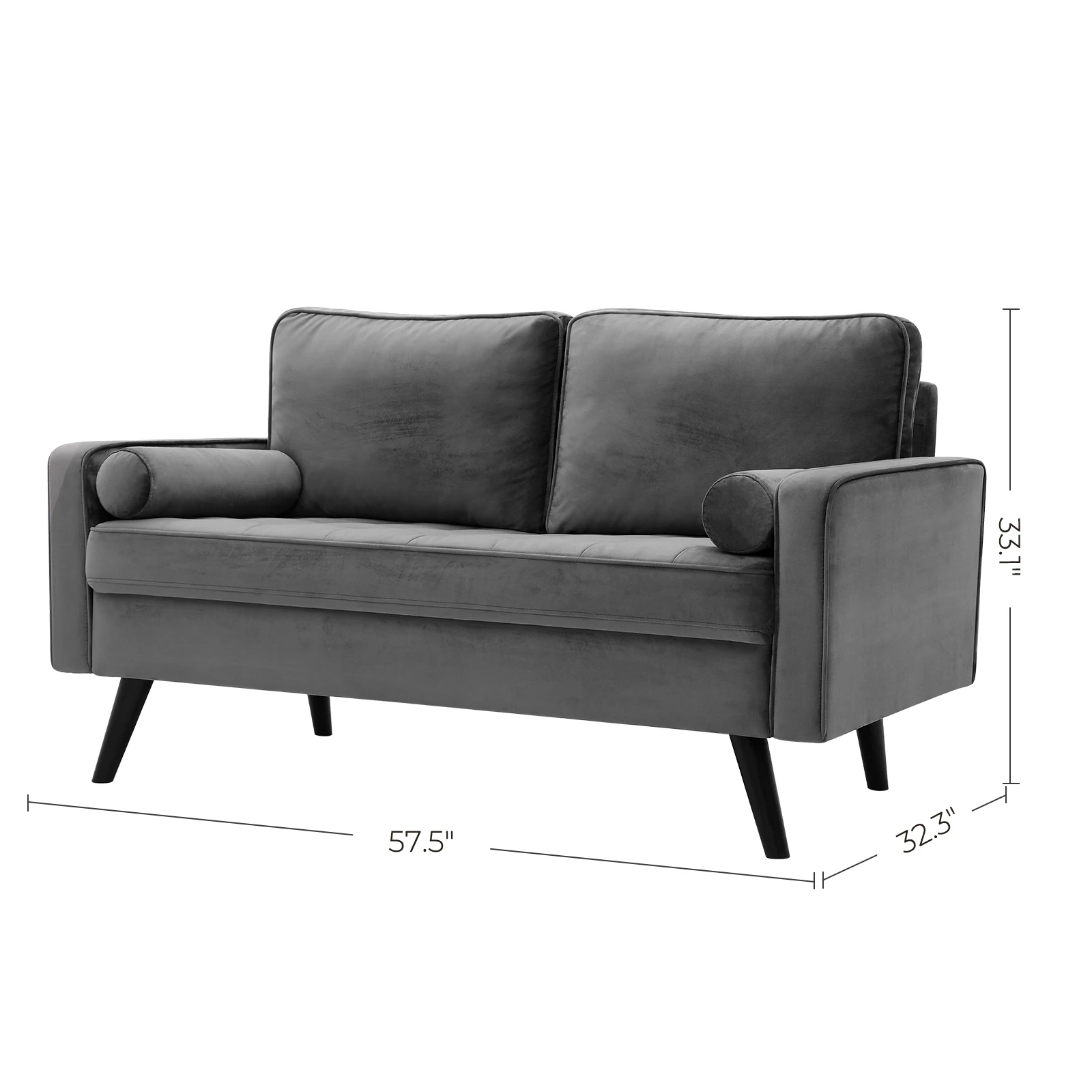VASAGLE Modern Design Lounge Fabric Velvet Home Furniture Couch Living Room Sofa Sectional Sofa European Style