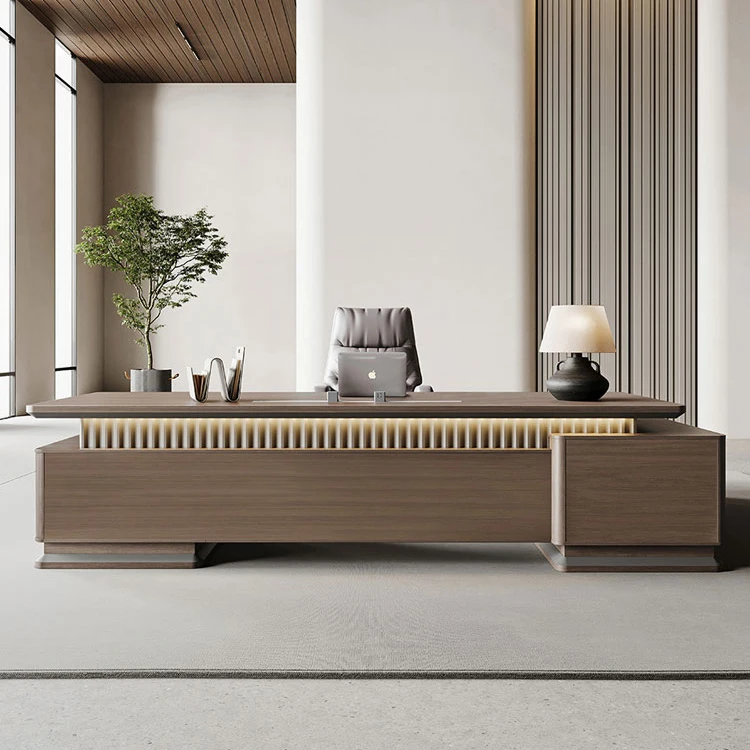 Italian Luxury Office Desk Modern MDF Ceo Manager Executive Office Table Foshan Latest L Shape Office Computer Desk