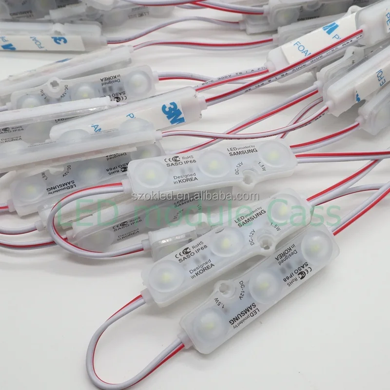 Подсветок led рекламный модуль диффузный объектив 7217 IP67 водонепроницаемый налобный фонарь на 3 светодиодах signage 1 5 Вт Открытый smd 5730