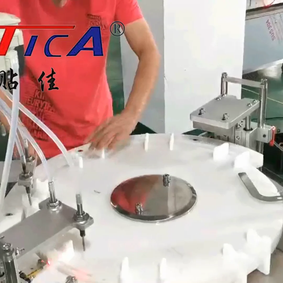 flat empty pocket credit card with mist pump filling capping machine