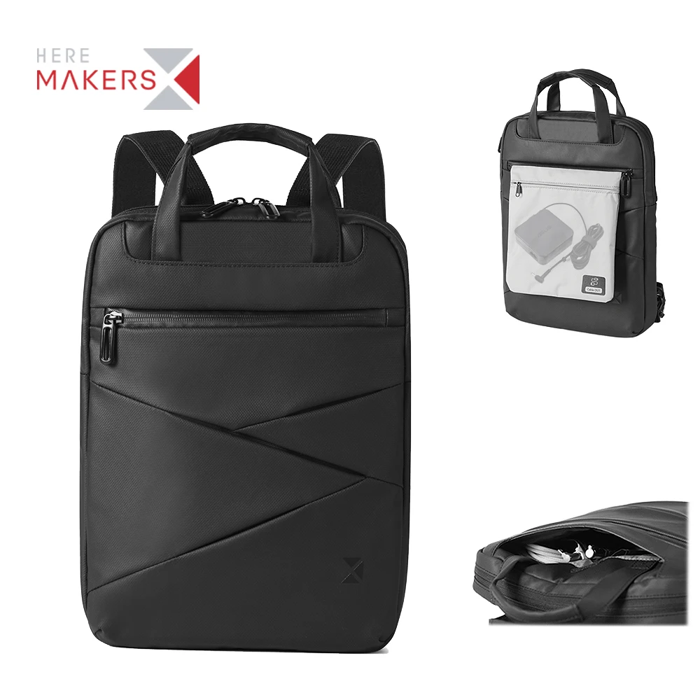 Factory Custom wholesale Small Tote Laptop Back pack bag Rucksack Man 14 inch Lightweight Urban Casual Business RPET Backpack