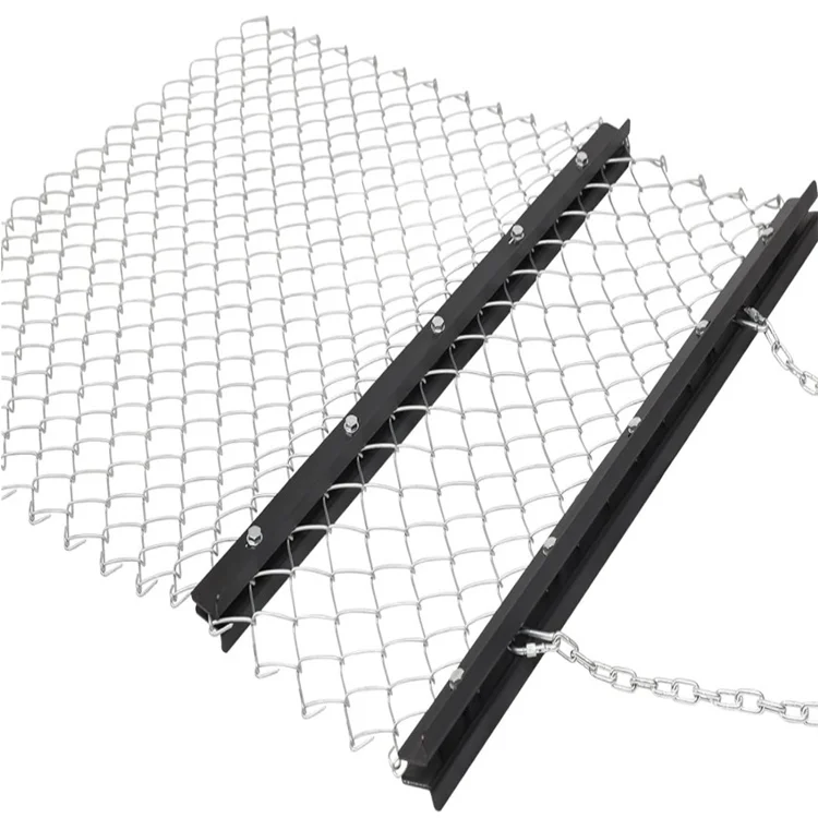 Drag Harrow ATV UTV Chain Harrow Drag Grader Tractor Attachments for Farm and Garden Lawn (4ft x 5ft)