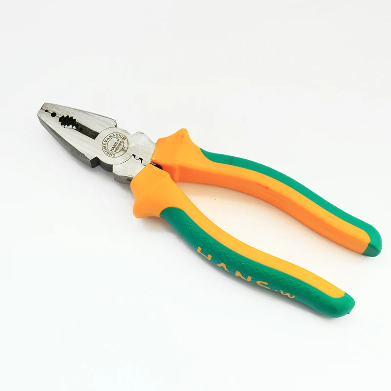 
8in Electrician Nose Plier by HANS.w, Combination Pliers for Linesman with Wire Stripper/Crimper/Cutter Function, Vise 