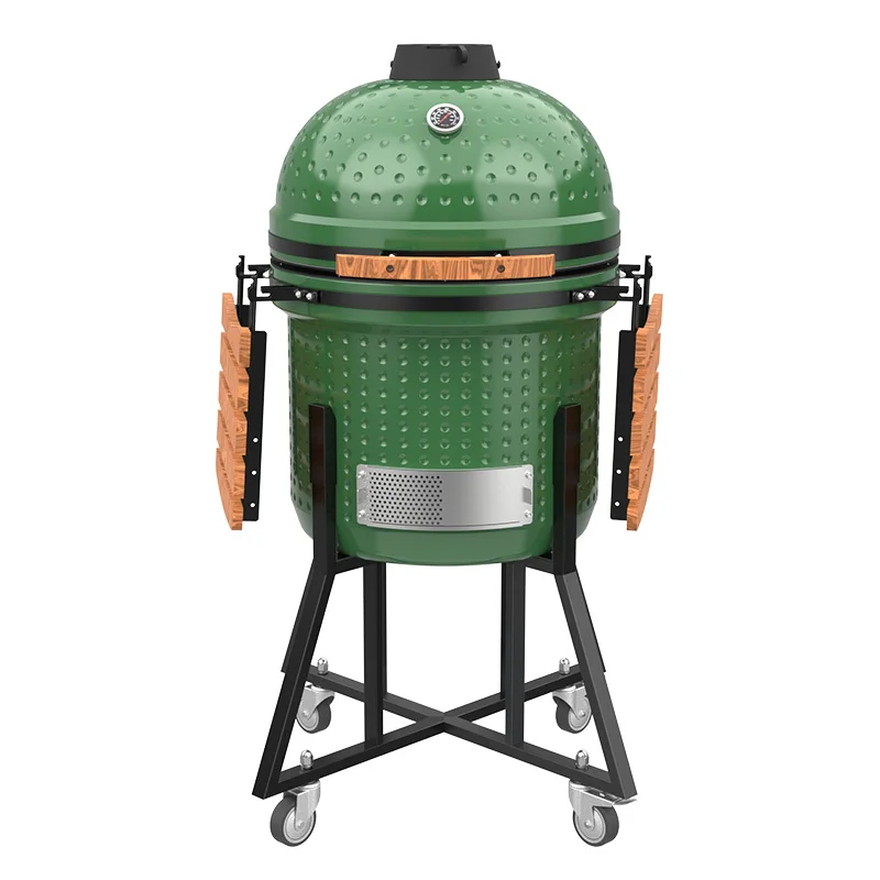 22 Inch Kamado Outdoor Barbecue Ceramic Grill Egg Mochila De Nezuko Black Bastard