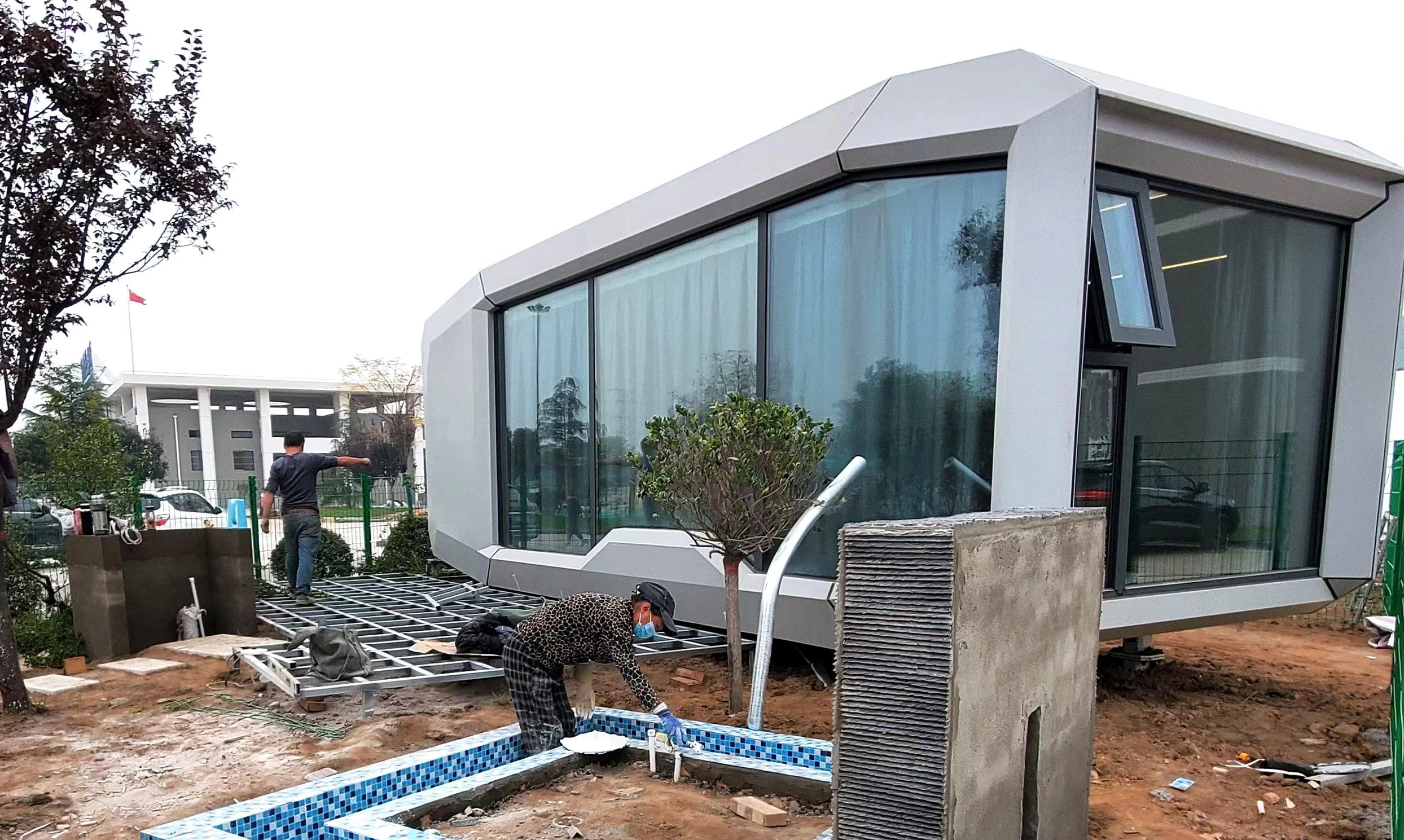 4 Bedroom Villa Aluminium Glass Modern Home hotel houseboat prefab house