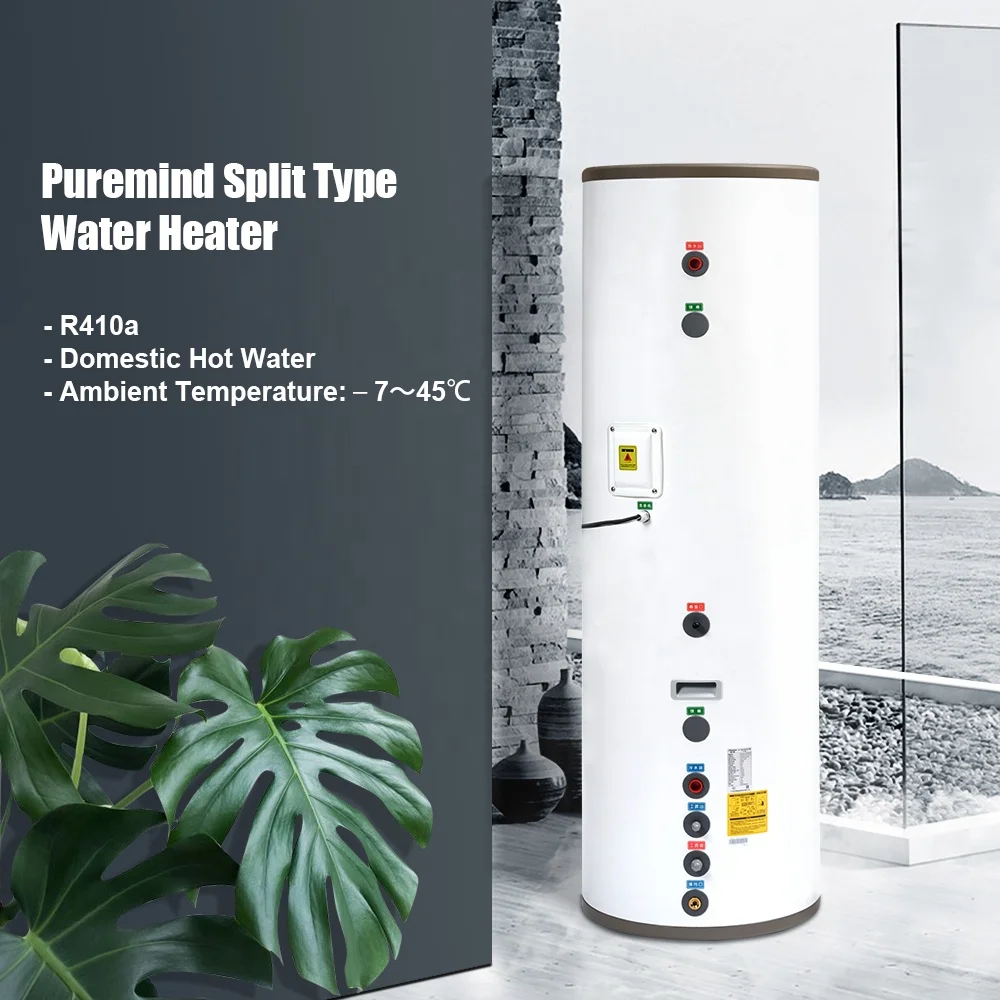 Gree Split Type Water Heater R410a Air Source to Water Inverter Commercial Home Heat Pump Electric Water Boiler Storage Tank