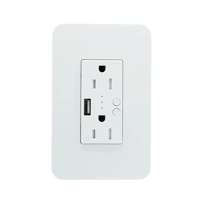 125 мм нам стандартный Wifi смарт-розетка Wi-Fi USB розетка настенная тарелка с Светодиодные ночные