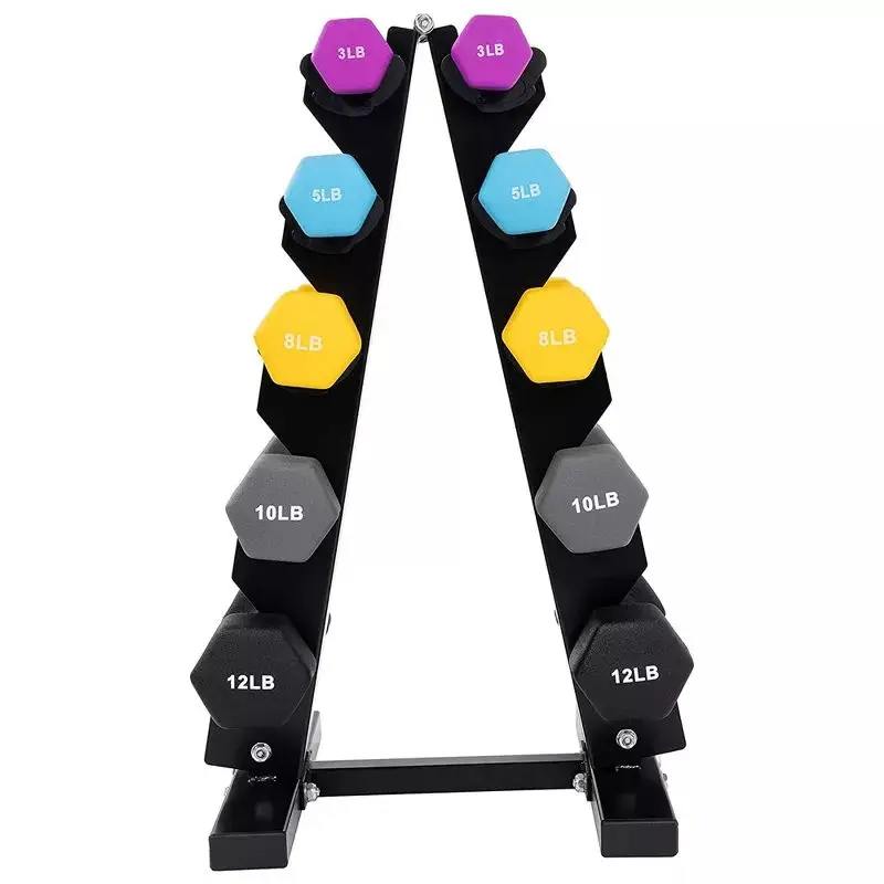5-Tier Dumbbell Rack Dumbbell Storage Stand Holder Steel Weight Tree for Home Gym