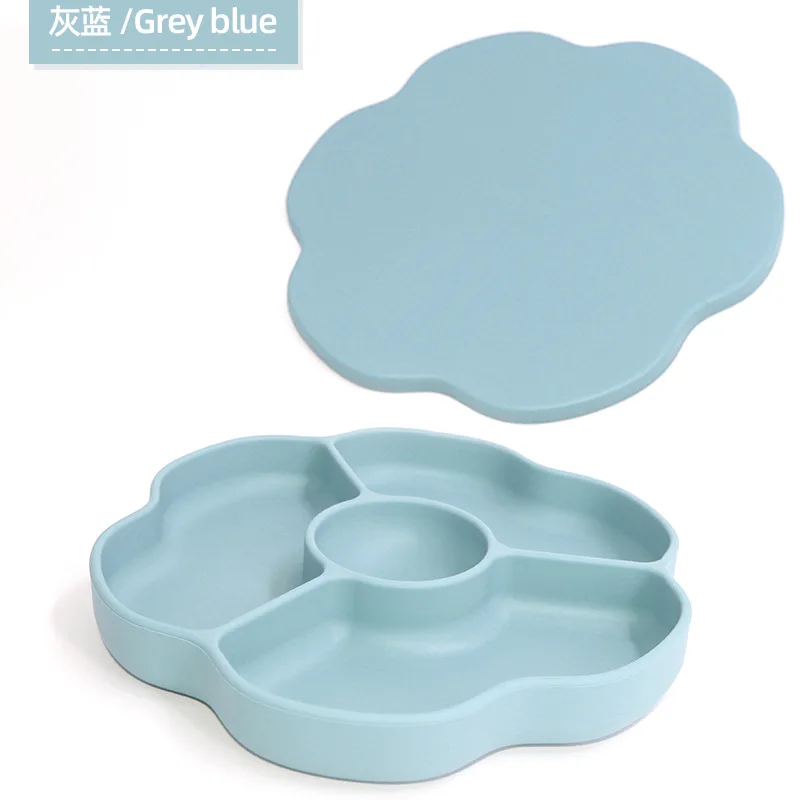 Safe Bpa Free Flower Natural Baby Silicone Feeding Plate