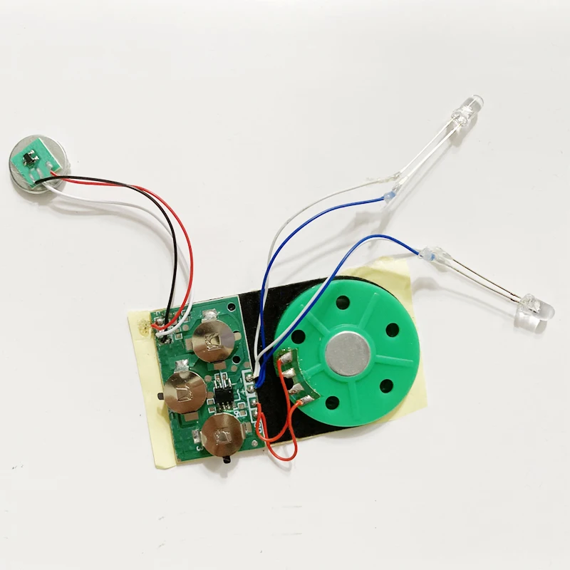Пользовательская поздравительная открытка, звуковой чип, мигающий светодиодный музыкальный модуль, звукозаписываемый звуковой модуль для игрушек