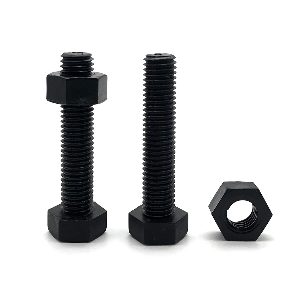 Chinese factory supply plastic hex head screw Plastic bolt PA66 nylon screw Plastic bolt and nut hexagonal screws factory