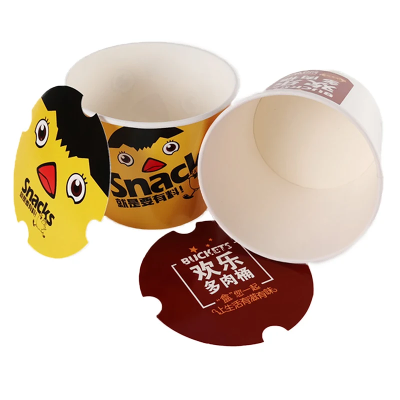 Flexography printing custom pattern 64OZ kfc paper food buckets fried chicken barrel
