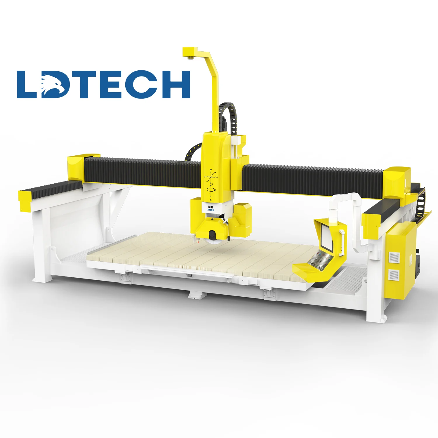 CE China factory high quality granite artificial stone bridge saw for sale edging machine for stone 4 Axis 5 axis bridge saw