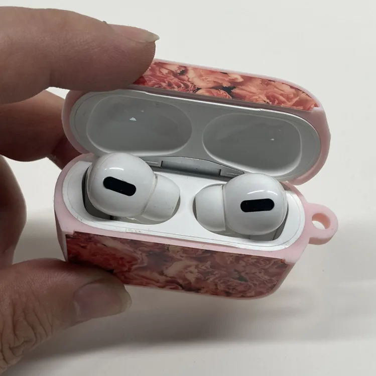 Самодельный 2D сублимационный Чистый силиконовый чехол для наушников Airpods Pro с алюминиевой