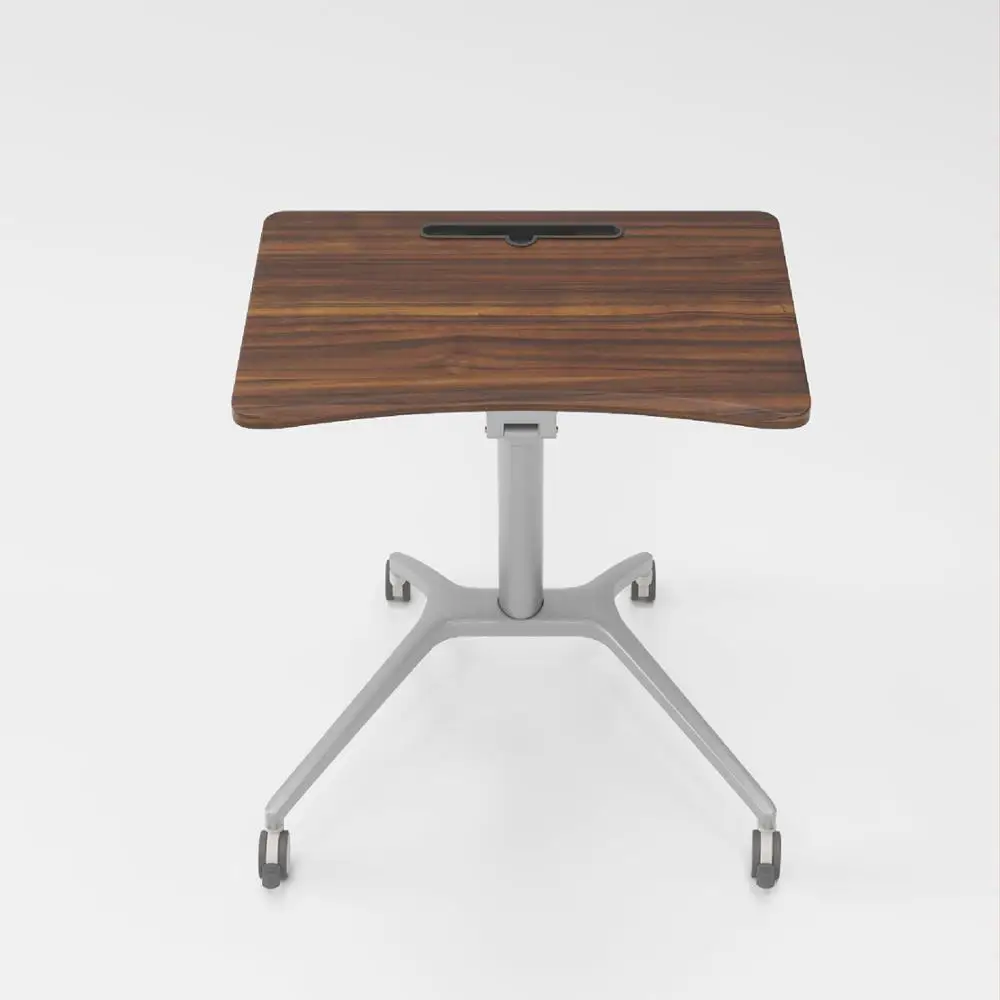 
Swivel Moving Small Foldable Desk for Bed Aluminum Wheels Adjustable Laptop Table 