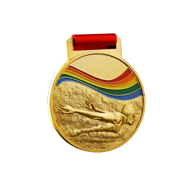 Custom Logo Wholesale Metal 3D Design Gold Medal Track And Field Medals Hurdles Running Sports Competition Souvenir Medal