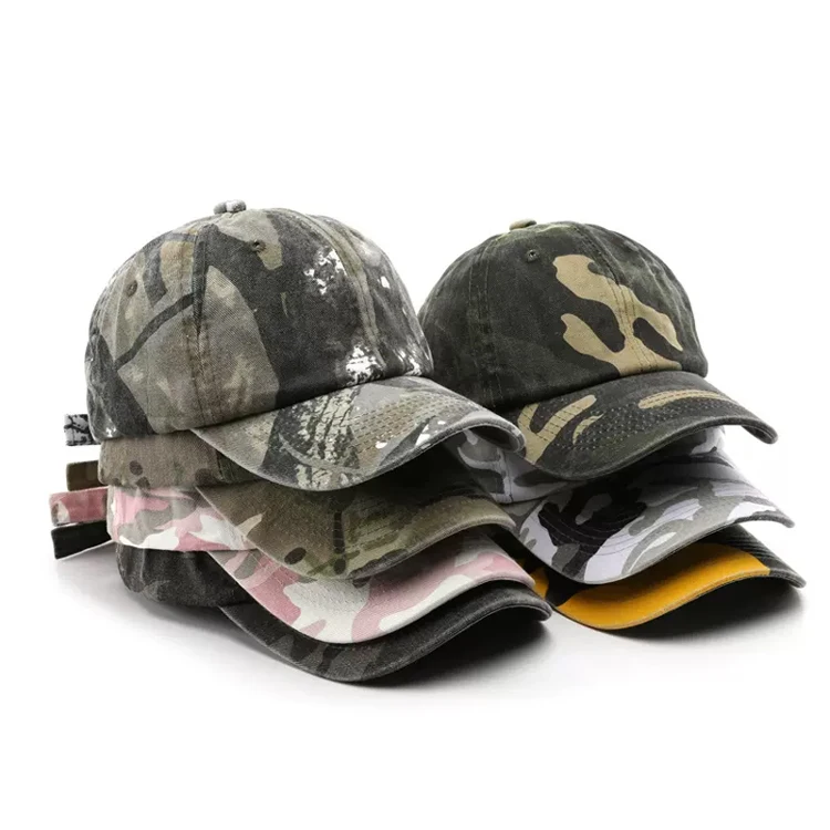 Наружные неструктурированные камуфляжные шляпы для папы камуфляжные спортивные бейсболки с изогнутыми полями