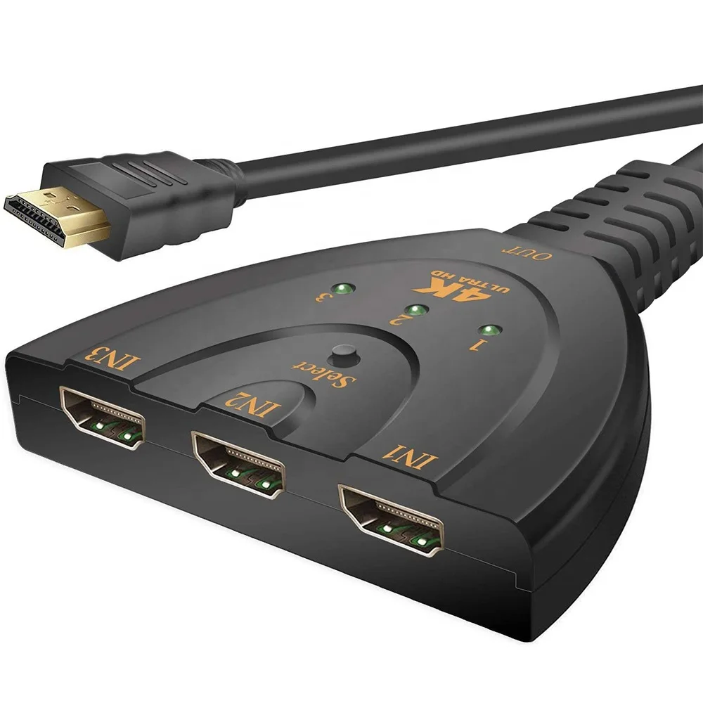  HDMI-переключатель Doonjiey 3 порта 4K разветвитель кабеля в 1 аудиовыход с аудио-разветвителем поддержка Full 1080P 3D