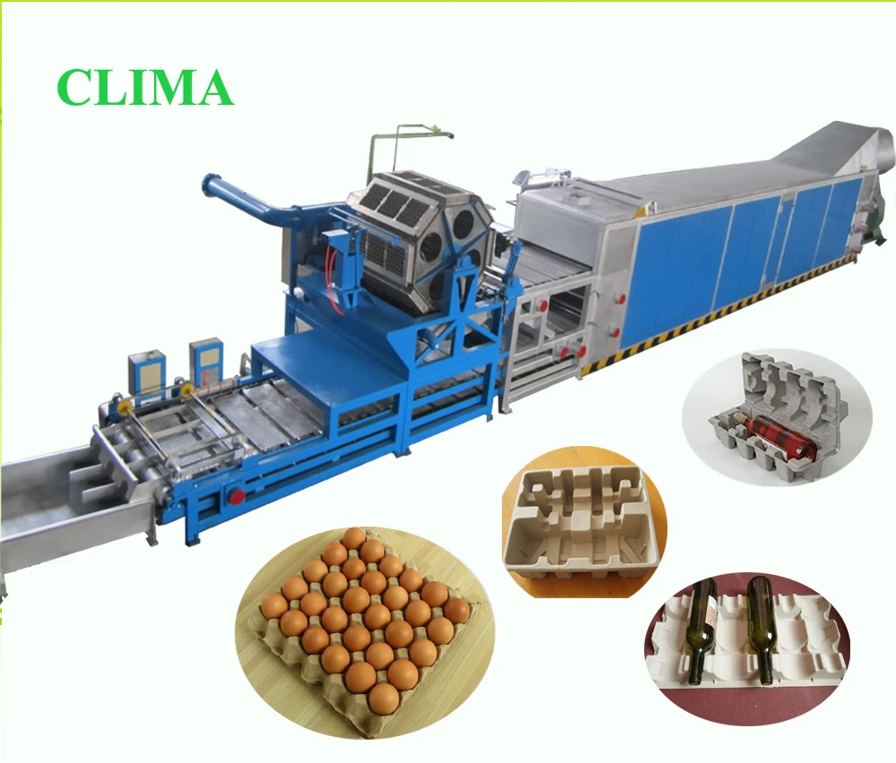low cost fully automatic small recycling used wast paper pulp apple tray chicken egg carton egg tray forming machine