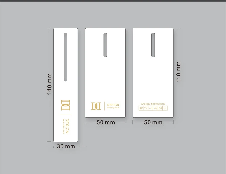 Custom Printing Brand Name Logo Clothing Out Swing Garment Labels Die Cut Hang Tag Embossed Paper Hangtags