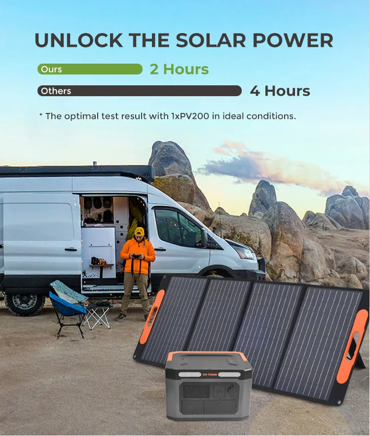 Multi-function  1000 watts outdoor portable Emergency  Lifepo4  Lithium Battery Solar Generator Rechargeable Backup Power