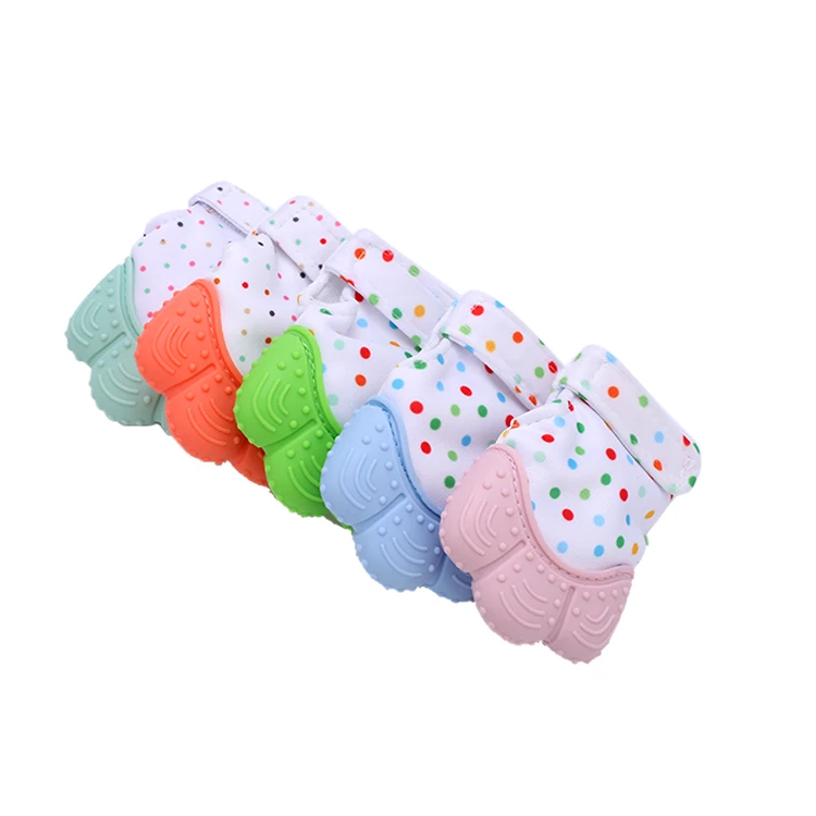 
OEM/ODM Factory Hot-selling Sensory Baby Teething Protection Silicone Teether Mitten 