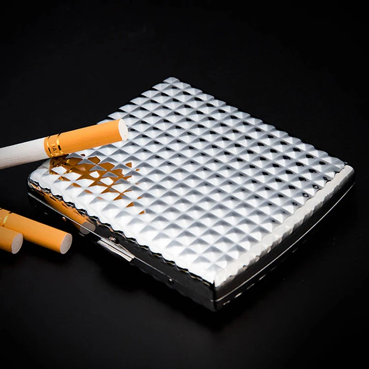 cigarette box holder 20pcs cigarettes square aluminium waterproof cigarette case for sale