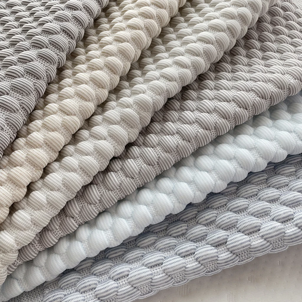 Factory Custom Jacquard Mattress Fabric Knitted Colorful Cooling Fabric Bed Skirt Soft Cooling Fabric for Mattress Sheet