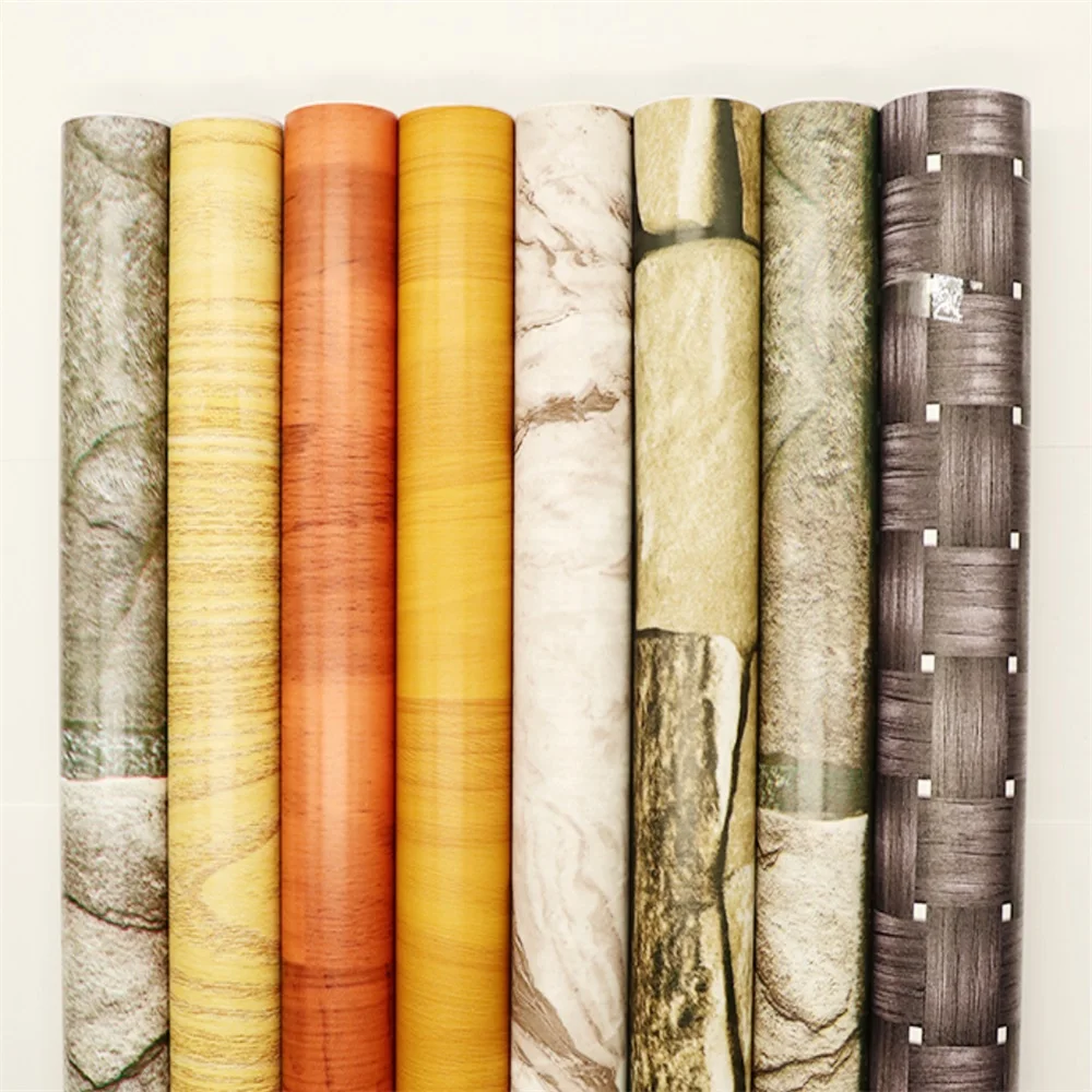 Wood Grain Water Proof Fancy China Factory Self-Adhesive Wallpaper Home Decorative Sticker With Good Quality