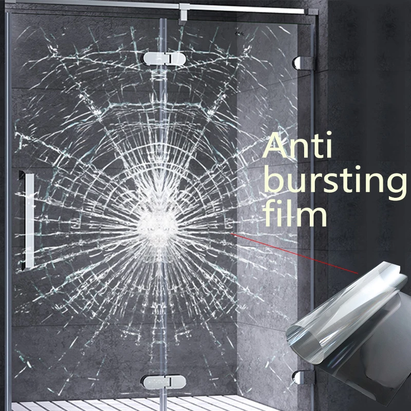 Прозрачные стеклянные пленки для душевой кабины HD, прозрачная защитная Тонировочная пленка для строительства